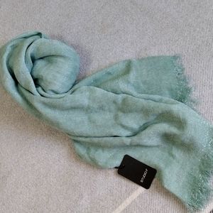 Mint green shimmery scarf